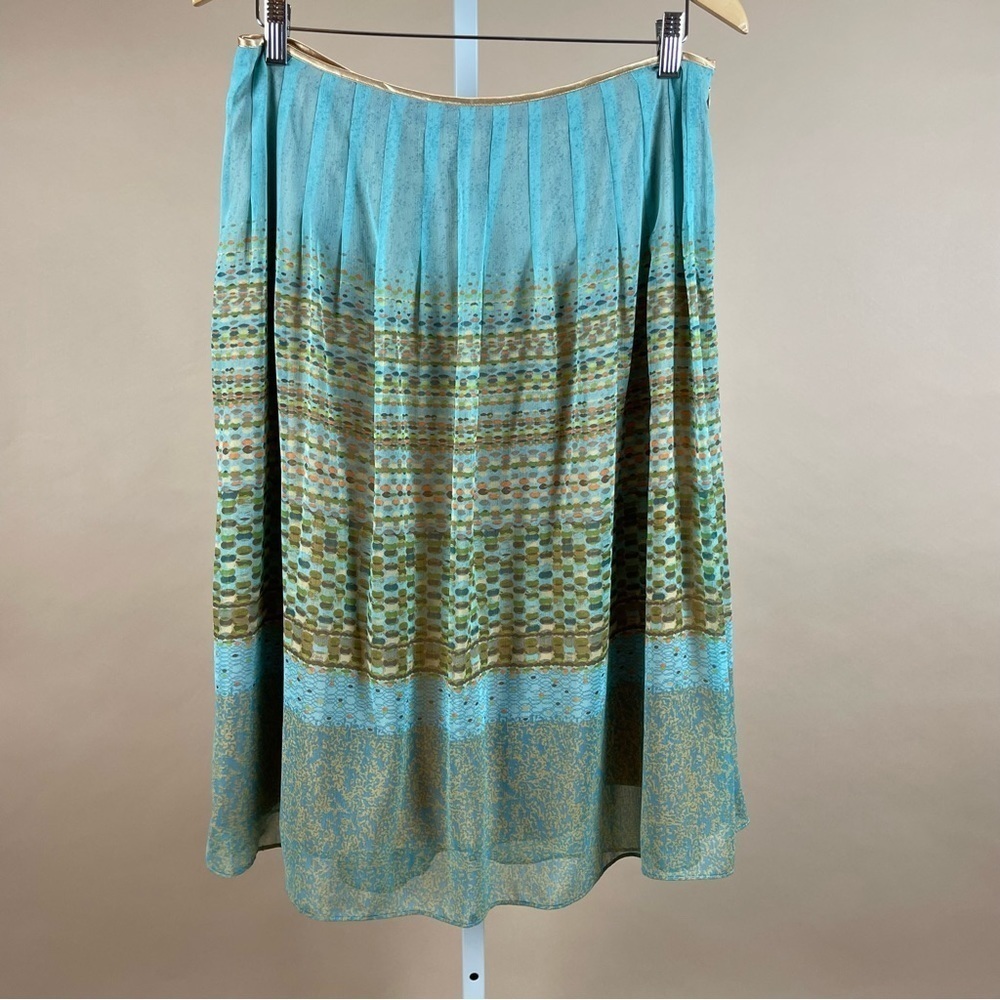 Christopher & Banks Skirt 8 Colorfully Lightweight Flared Summer Chiffon Flowy